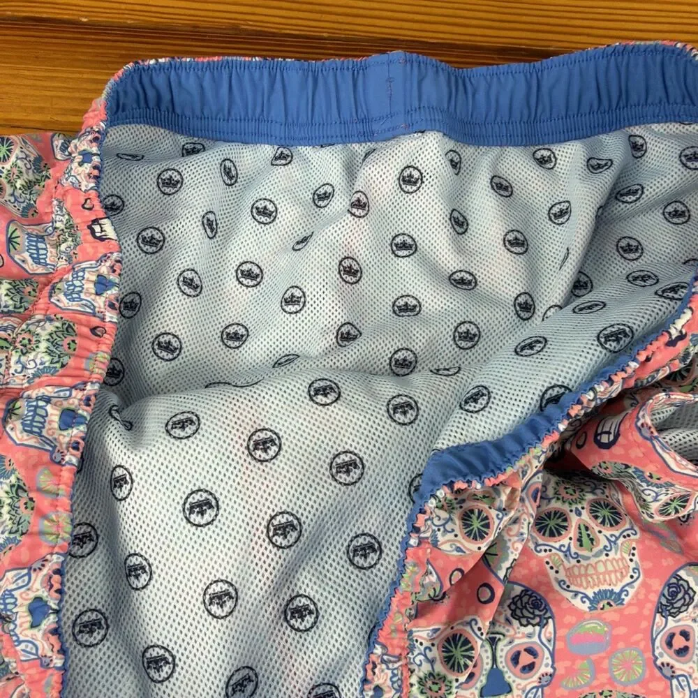 Peter Millar Seaside Swim Trunks Mens XXL Skulls Board Shorts